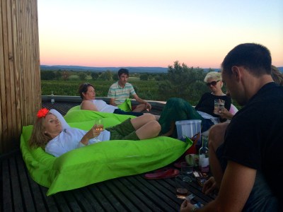 Sunday night, pink sky and pink wine