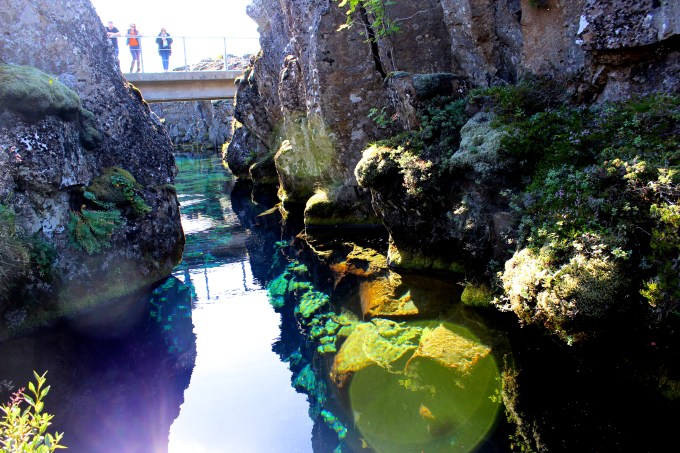 Peningagjá is full of coins from passersby