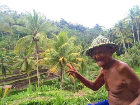 Making a friend in Bali